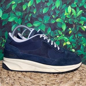 Common project navy blue track classic sneakers